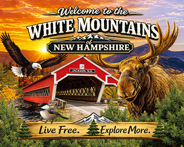 Animated New Hampshire covered bridge magnet